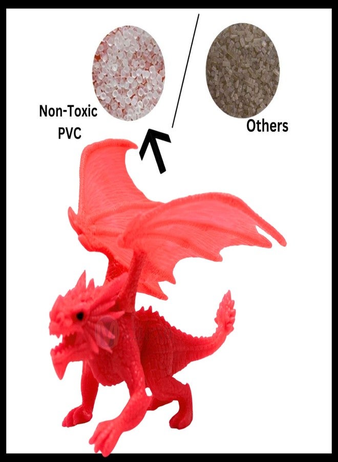 Mallexo Realistic Dragons Dinosaur Animal Toys for Kids 3+ Years 11PCs Roar Jurassic Park Dino Animals Toy Figure Set Mid Size Birthday Return Gifts Safari Animal Dino Egg Trees Action Figurine - Image 3